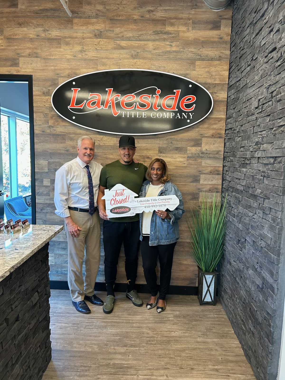 Jim with happy clients after closing