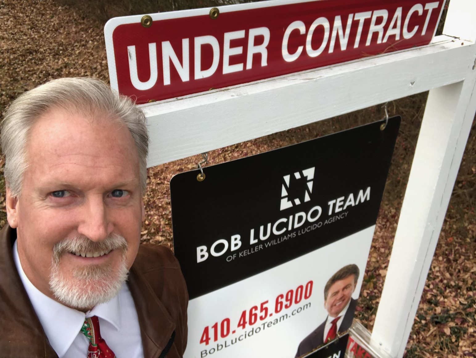 Jim Gladden in the field — yard sign 1